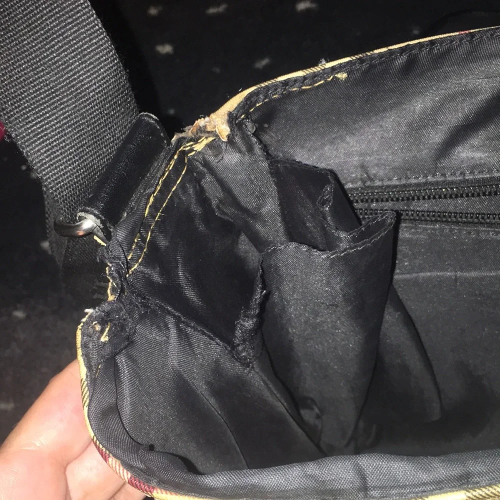 Burberry Nova Check Messenger Diaper bag